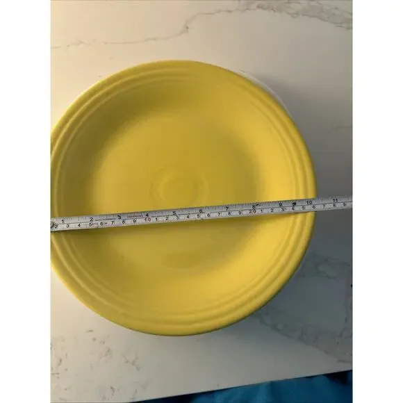 Vtg Homer Laughlin Fiesta Sunflower Plates 10.5" Set Of 2 Dinner Large Plates - Picture 7 of 7